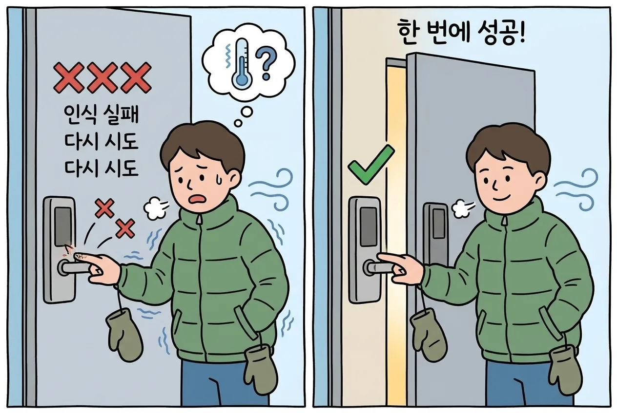 지문인식 도어락 인식률, 광학식과 정전식이 갈리는 이유